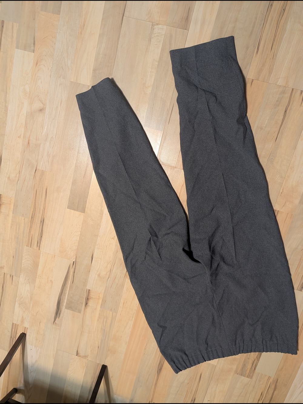 Dark Gray Women's Pull-On Wide-Leg Pants
